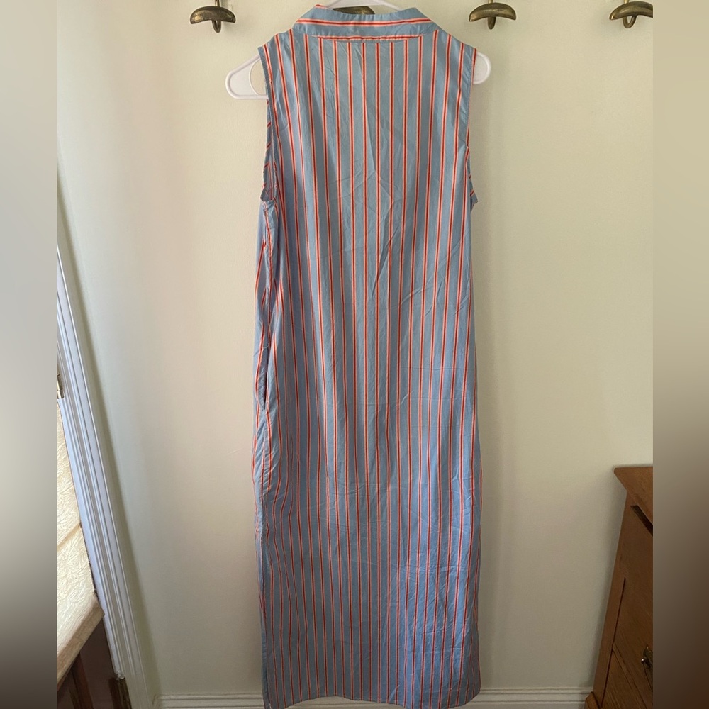 Pomander Place Blue and Red Striped Dress size small - Picture 5 of 6